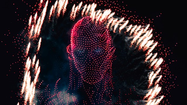 Stranger Things drone show powered by Skybrush