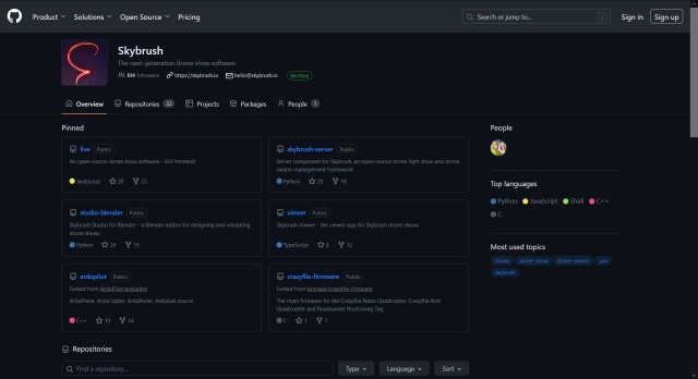 Skybrush on GitHub